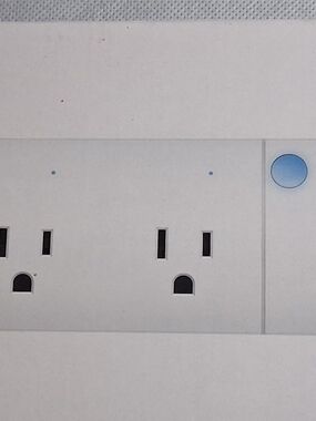 iHome White Smart Power Strip Surge Protector. Control By Your Phone.